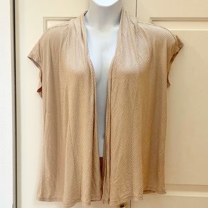 Talbots open sleeve striped cardigan